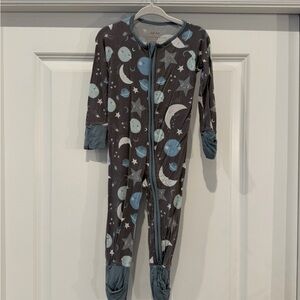 Little Sleepies Zippy in Blue to the Moon and Back Print